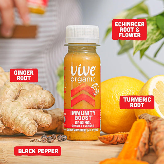 Vive Organic Original Ginger and Turmeric Immunity Boost Shot